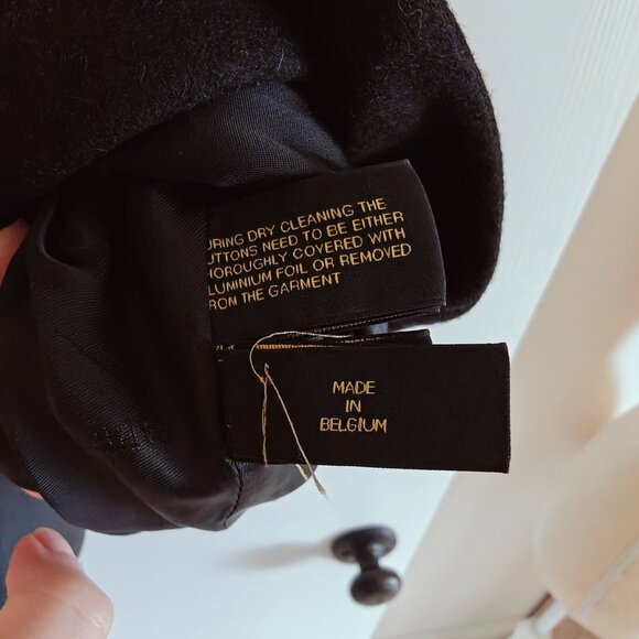 Pauw Amsterdam Black Wool Long Vest L - Picture 9 of 11